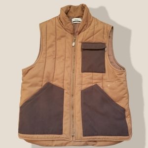 Men's Publish Brand vest, size xl, cotton brown chestnut Zip Up w/ Snap pocket